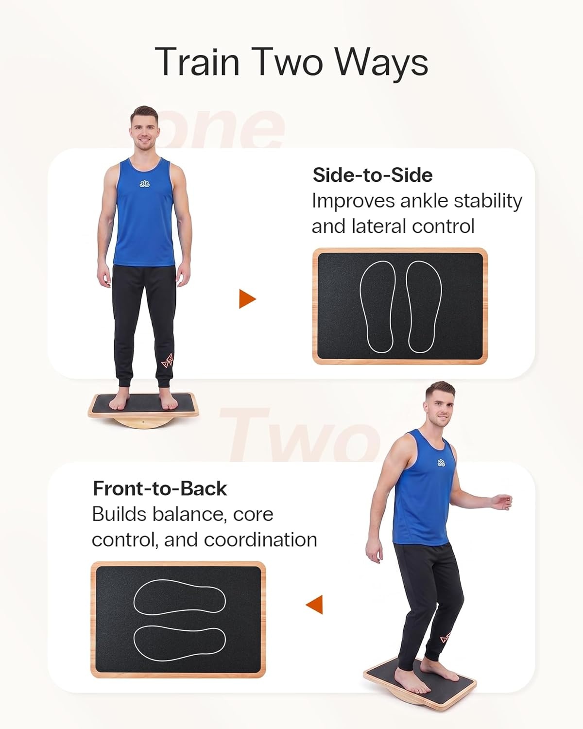 image:imageStrongTek Professional Wooden Balance Board Rocker Board Wood Standing Desk Accessory Balancing Board for Under Desk Anti Slip Roller Core Strength Stability Office Wobble BoardsExtra LargeBasic