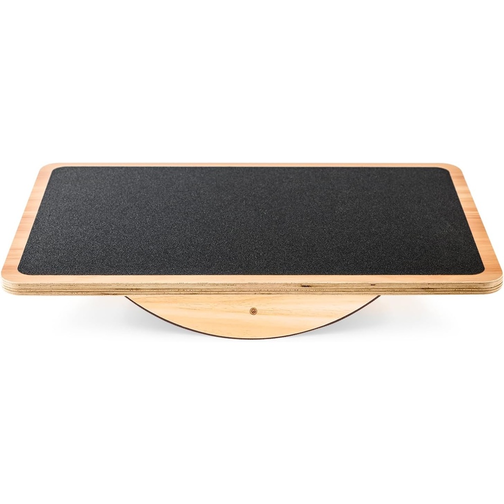 image:imageStrongTek Professional Wooden Balance Board Rocker Board Wood Standing Desk Accessory Balancing Board for Under Desk Anti Slip Roller Core Strength Stability Office Wobble BoardsExtra LargeBasic