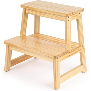 image:imageStrongTek Solid Wood Step Stool for Adults 300 lbs Capacity Durable amp Lightweight Design with AntiSlip Feet Easy Assembly Portable for Kitchen Bathroom amp Bedroom 17 Tall