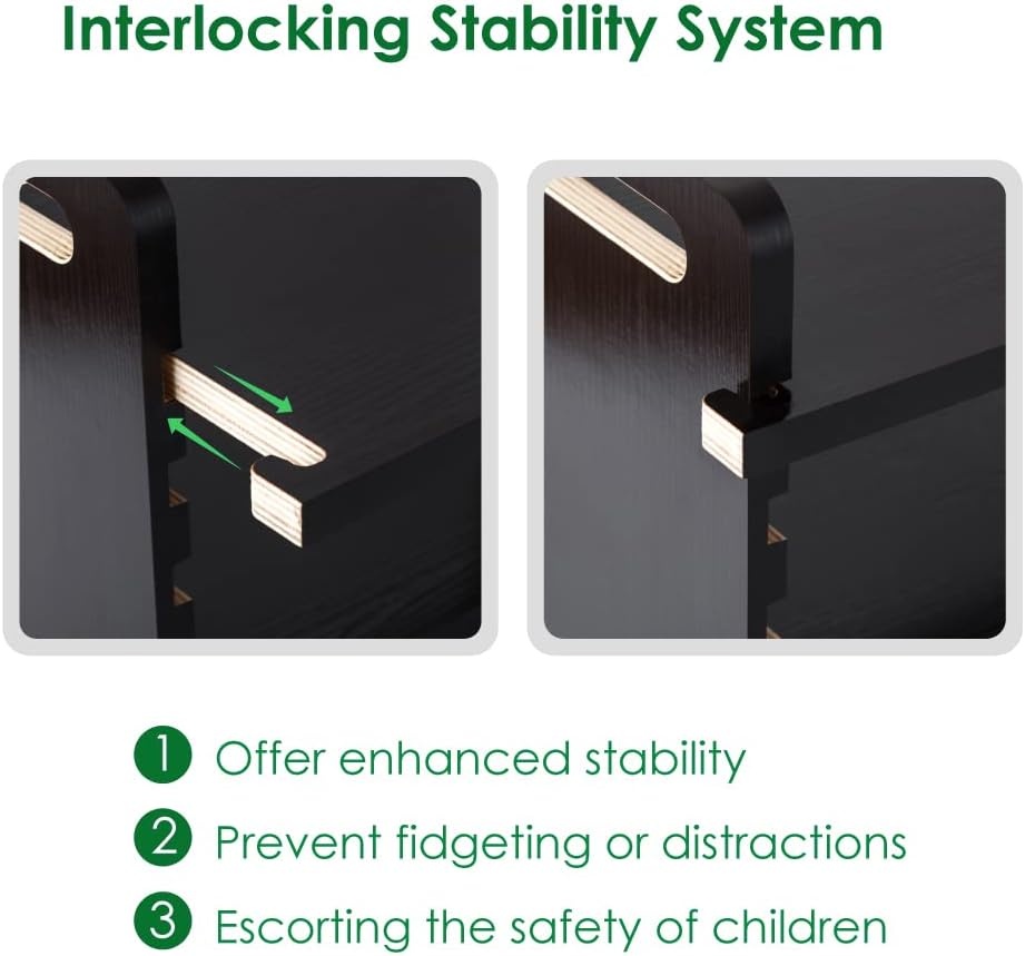 image:imageStrongTek Adjustable Piano Footrest for Kids Durable Plywood 5 Height Levels NonSlip Base Secure Foot Platform for Piano or Harp Lessons Recitals amp Daily Practice
