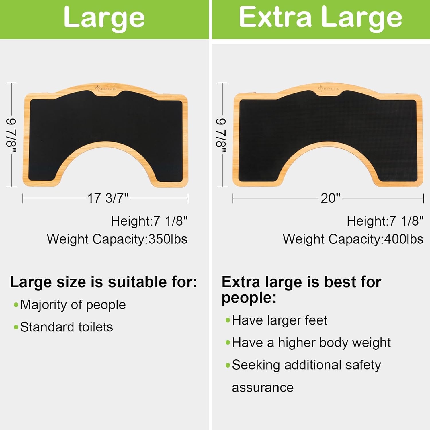 image:imageStrongTek Enhanced Squatting Toilet Stool Wooden Potty Stool for Bathroom ExtraThick Wood Sturdy 350 lbs Capacity Comfortable Toilet Stool for Kids Adults amp SeniorsNatural