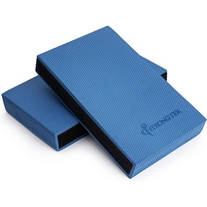 image:imageStrongTek 2in1 NonSlip Balance Pad  HighDensity Foam Cushion Supportive Exercise Mat amp Knee Pad for Core Training Yoga Pilates Physical Therapy Stability Training Stretching and RehabLBLUE