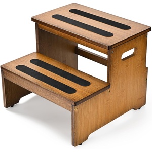 image:imageStrongTek Bed Step Stool for High Beds Large Bamboo 2Step Stool for Adults amp Seniors 400 lbs HeavyDuty NonSlip Steps Stable amp Durable Wood Step for Bedroom or BathroomWenge Color