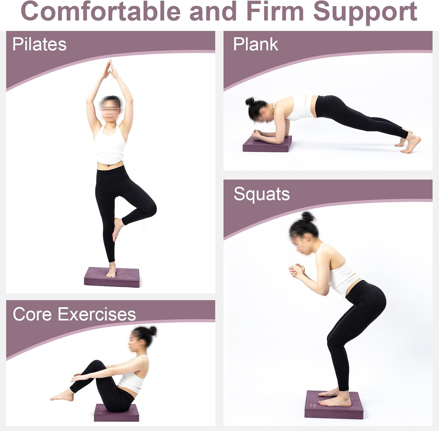 image:imageStrongTek Extra Wide Foam Balance Pad for Physical Therapy 19 X 158 X 24 HighDensity TPE Foam Pad for Exercise Enhanced Stability Core Strength NonSlip amp WaterResistant for Fitness YogaPurple