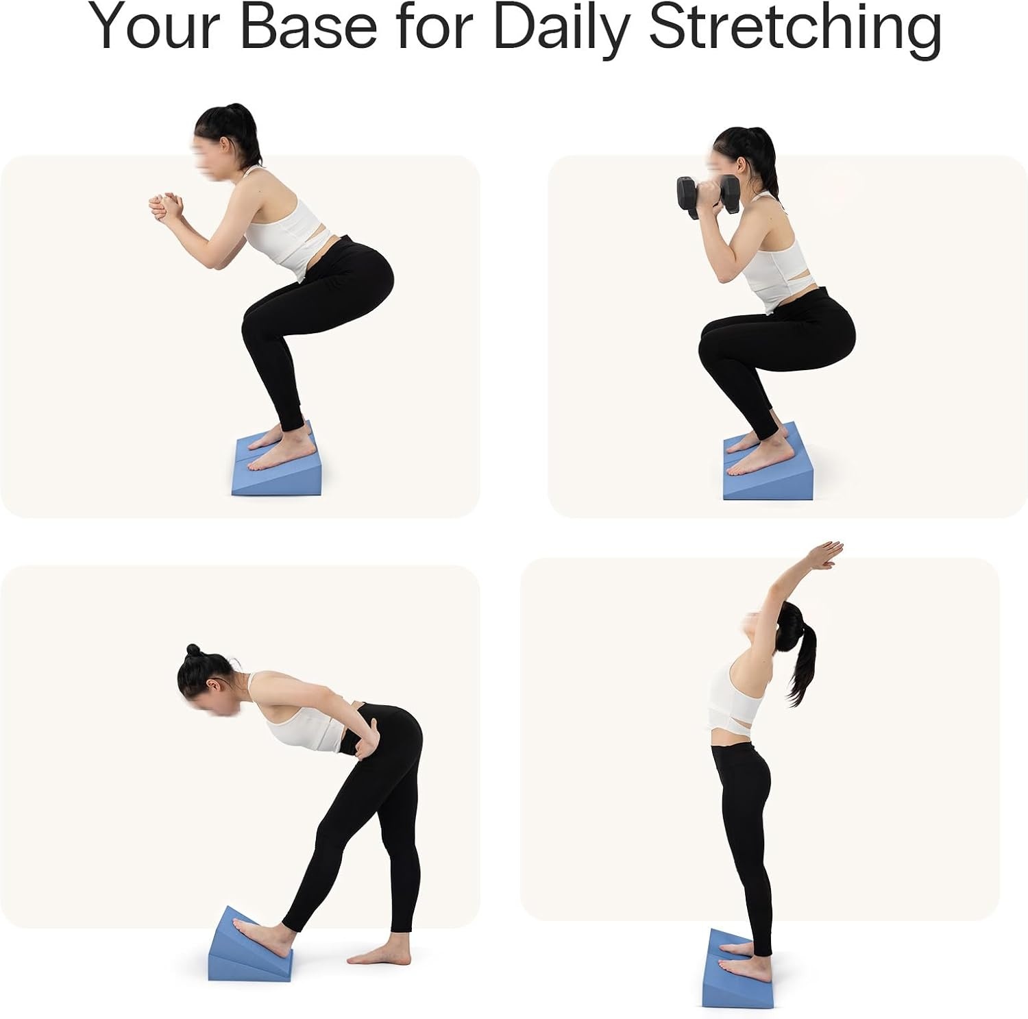 image:imageStrongTek XL Foam Yoga Wedge Blocks Black Set of 2 165 Incline 13 1275 375 for Yoga Stretching Squats amp Physical TherapyBlue