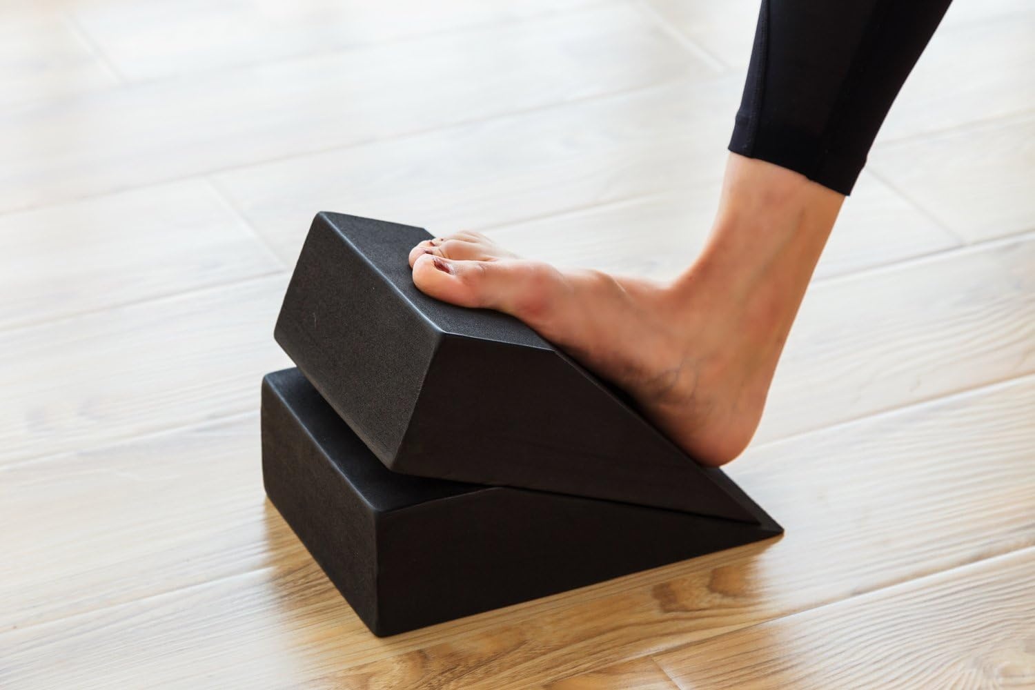 image:imageStrongTek Yoga Foam Wedge Blocks Pair Soft Wrist Wedge Supportive Foot Exercise Accessories For Balance Strength Stretch Pilates Fitness Squat Pushup Plank EVA Riser BlockBlue
