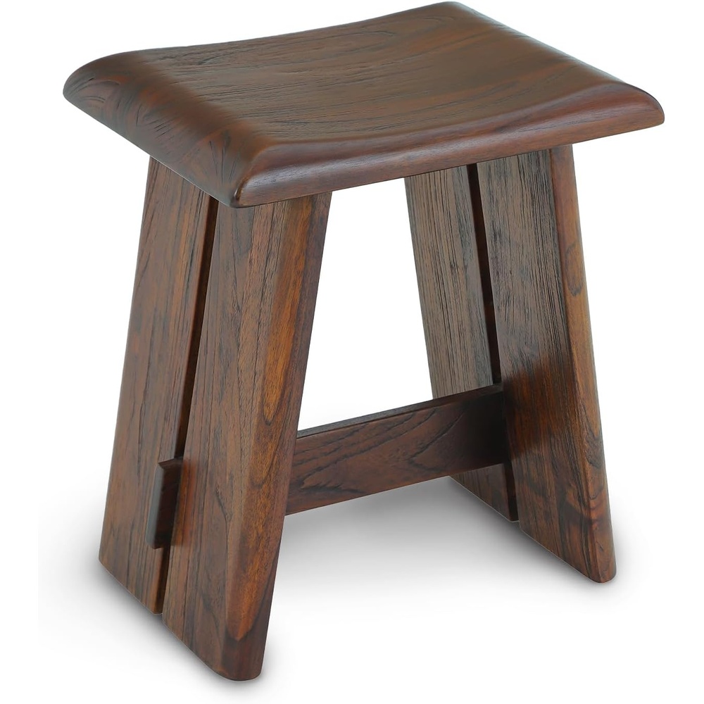 image:imageStrongTek Teak Shower Stool for Bathroom Teak Bath Bench 18 Height Ergonomic Curved Seat No Assembly Required Compact amp Stable Design 350 lbs Capacity Ideal for Shower Spa amp Home Use
