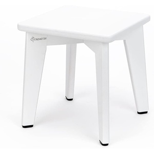 image:imageStrongTek Bamboo Step Stool for Kids and Adults Natural Material Sturdy and Versatile Short Foot Stool for Bathroom Kitchen Bedroom Compact 10inch Small Wood Stool Plant Stand BlackWhite