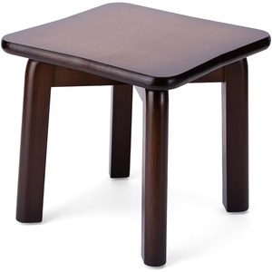 image:imageStrongTek Bamboo Step Stool for Kids and Adults Natural Material Sturdy and Versatile Short Foot Stool for Bathroom Kitchen Bedroom Compact 10inch Small Wood Stool Plant Stand BlackUpgradedwalnut