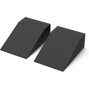 image:imageStrongTek Yoga Foam Wedge Blocks Pair Soft Wrist Wedge Supportive Foot Exercise Accessories For Balance Strength Stretch Pilates Fitness Squat Pushup Plank EVA Riser BlockBlack