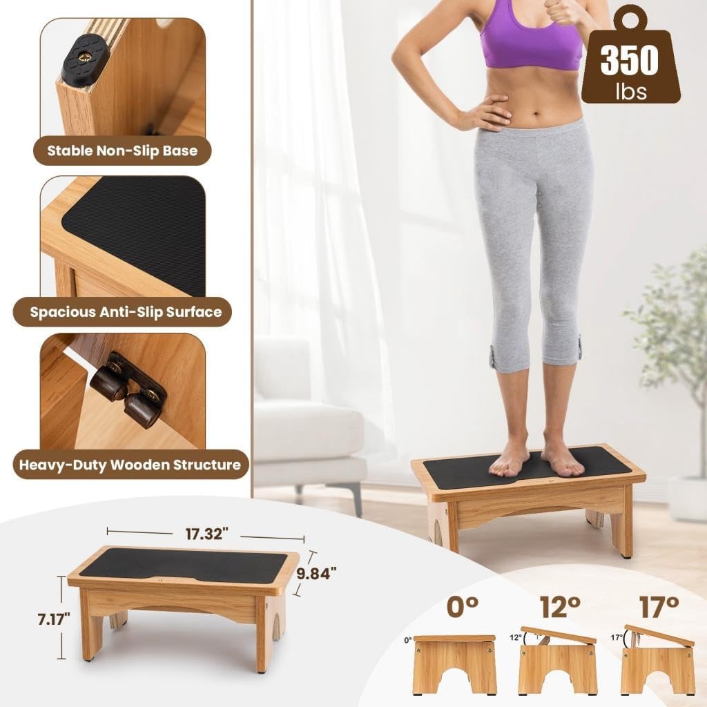 image:imageStrongTek Adjustable Foot Rest for Under Desk 3Level Adjust Incline 7 Step Stool for Kids Adults Ergonomic Foot Stool Relieves Swelling One Step Stool with NonSlip Surface for Home and Office