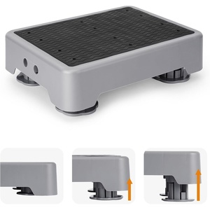 image:imageStrongTek 57 Adjustable Step Stool NonSlip One Step Platform for Adults amp Seniors Portable Mobility Aid and Stair Assist for Kitchen Bathroom Bedside amp OutdoorBlack Grey