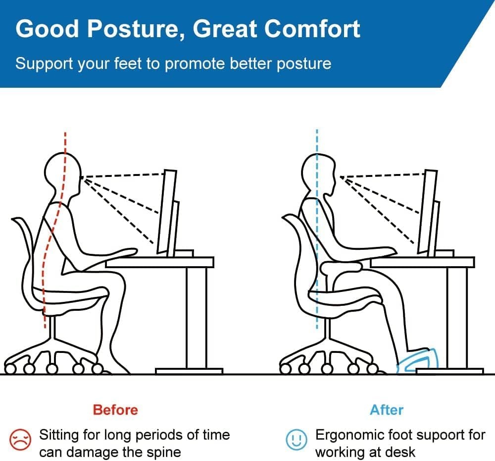 image:imageStrongTek Wood Ergonomic Footrest 4Angle Adjustable Foot Stool for Desk Office Footrest AntiSlip Foot Stand for Under Desk Enhances Posture Promotes Blood Circulation Easy Assembly EspressoBlack