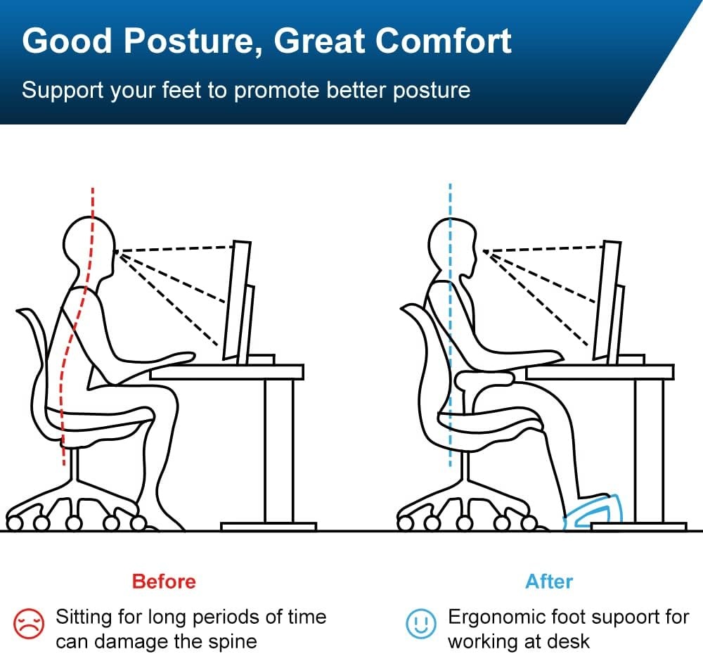 image:imageStrongTek Wood Ergonomic Footrest 4Angle Adjustable Foot Stool for Desk Office Footrest AntiSlip Foot Stand for Under Desk Enhances Posture Promotes Blood Circulation Easy Assembly EspressoNaturalsoft
