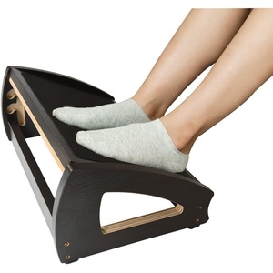 image:imageStrongTek Wood Ergonomic Footrest  4Angle Adjustable Foot Stool for Desk Office Footrest AntiSlip Foot Stand for Under Desk Enhances Posture Promotes Blood Circulation Easy Assembly EspressoBlack