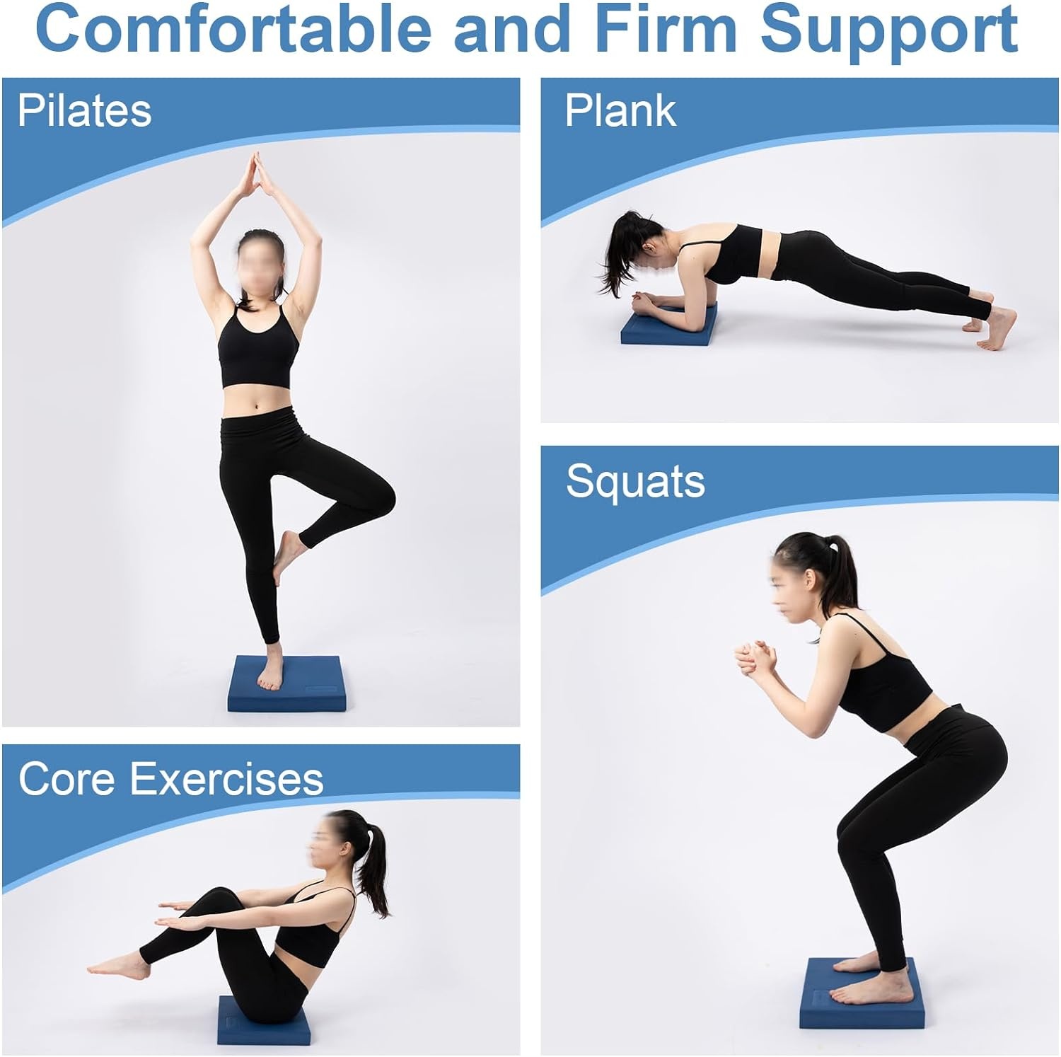 image:imageStrongTek Balance Pad and Plantar Fasciitis Stretcher Set HighDensity Foam Exercise Pad amp Foot Stretching Block for Balance Training Physical Therapy and Foot Pain Relief