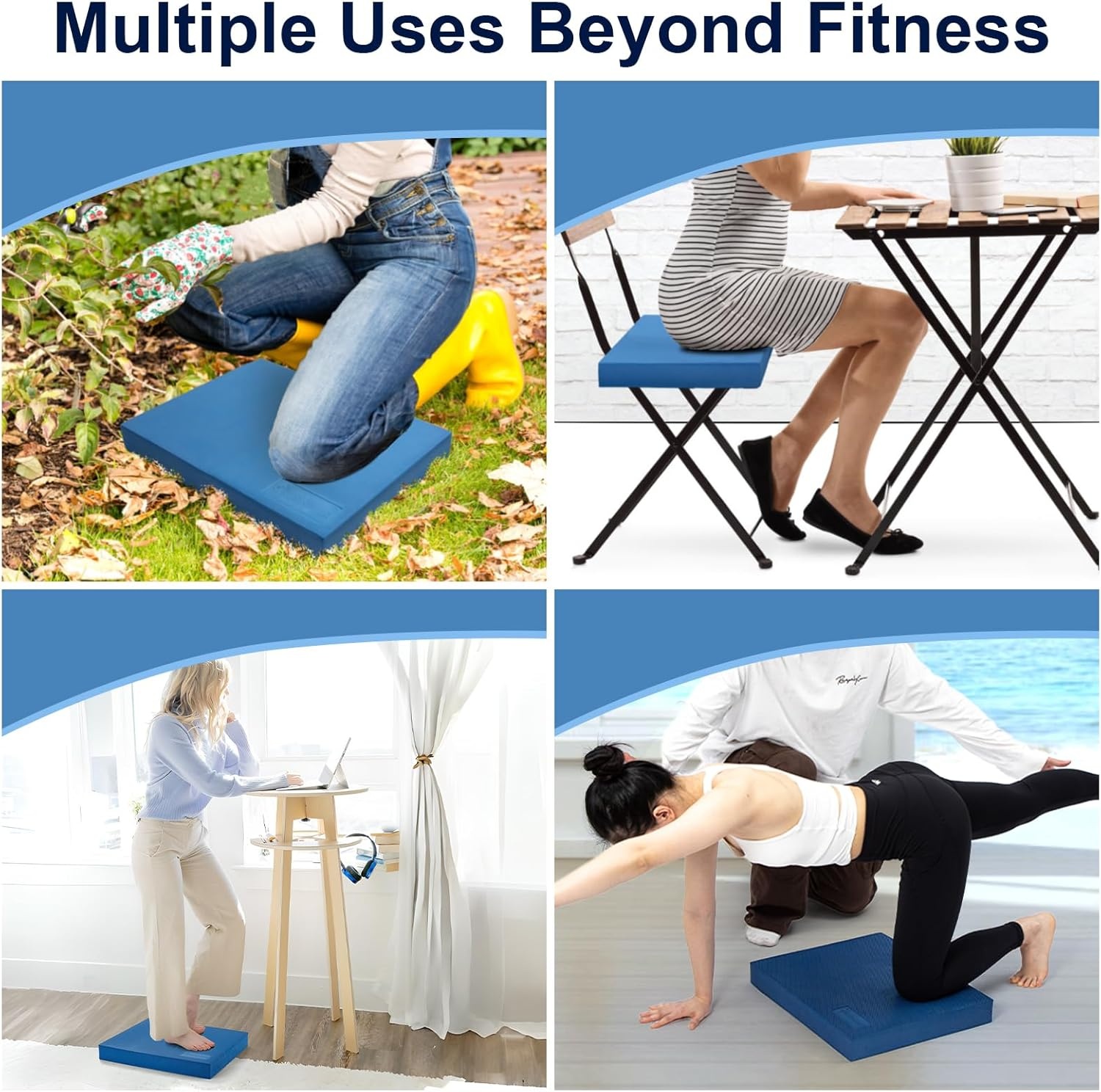 image:imageStrongTek Calf Stretch amp Balance Kit 2 Foam Pads Portable Wood Slant Board