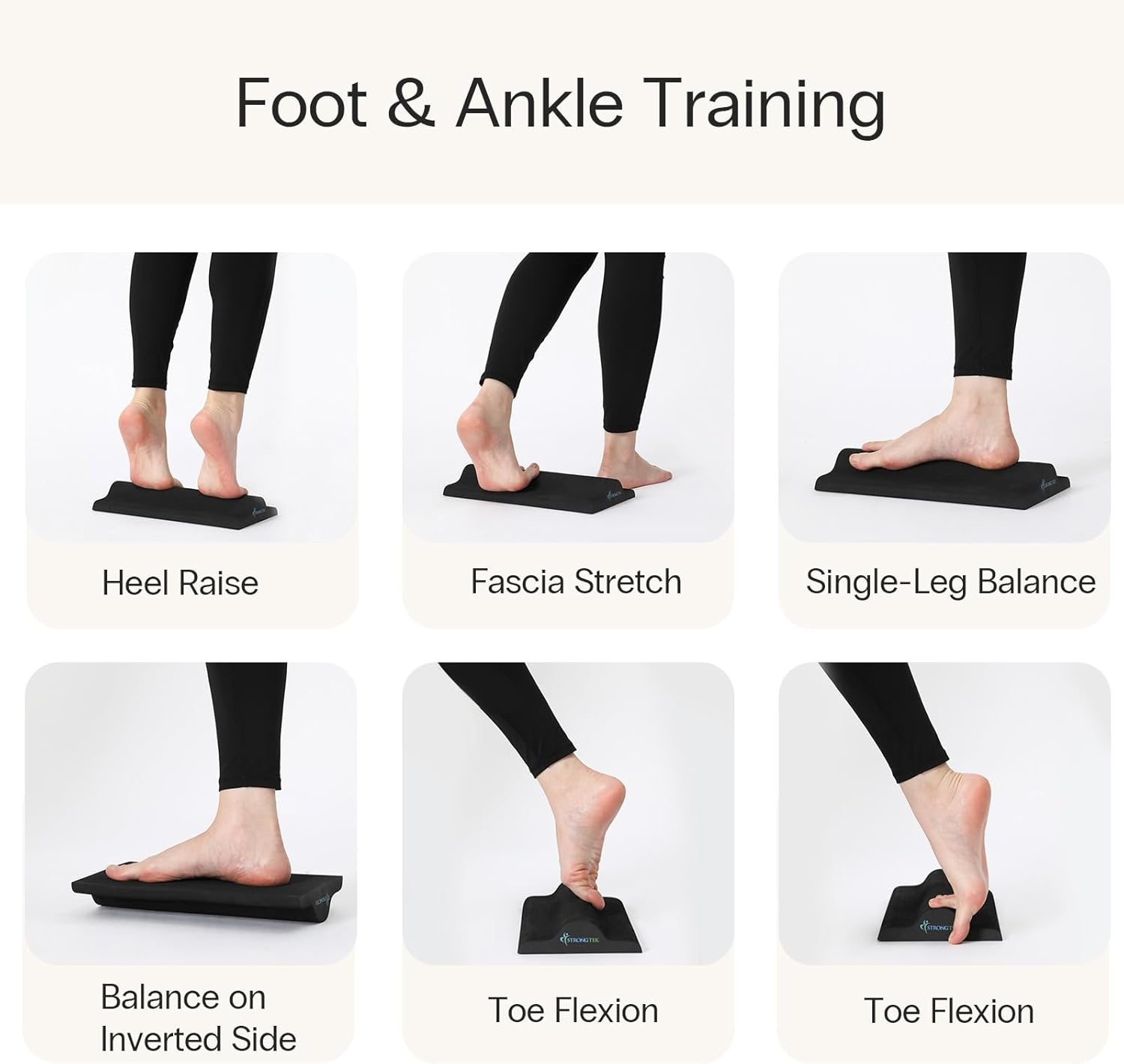 image:imageStrongTek XL Yoga Wedge amp Foot Stretcher Set ExtraLarge Foam Incline Blocks Plantar Fasciitis Relief Stretcher