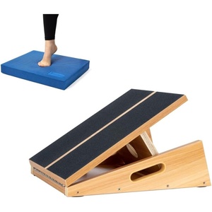 image:imageStrongTek Balance amp Stretch Kit  Foam Stability Pad  Adjustable Wooden Slant Board for Rehab amp Mobility