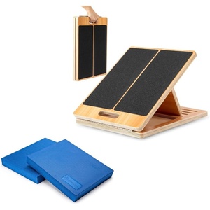 image:imageStrongTek Calf Stretch amp Balance Kit  2 Foam Pads  Portable Wood Slant Board