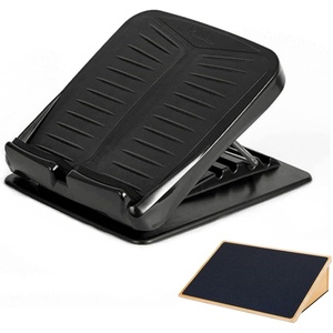 image:imageStrongTek Slant Board Set  HeavyDuty Wooden Fixed 25 Incline Board amp Portable Adjustable Calf Stretch Board 2050 for Squats Flexibility and Rehab Training