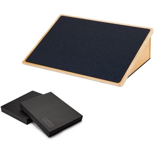 image:imageStrongTek Slant Board amp Balance Pad Set  Fixed 25 Stretch Board  Foam Stability Pads for Squats Rehab and Mobility Training