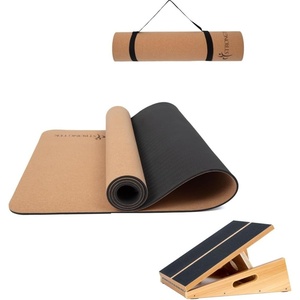 image:imagestrongtek Slant Board amp Cork Yoga mat Set  Stretch Balance amp Recovery Essentials